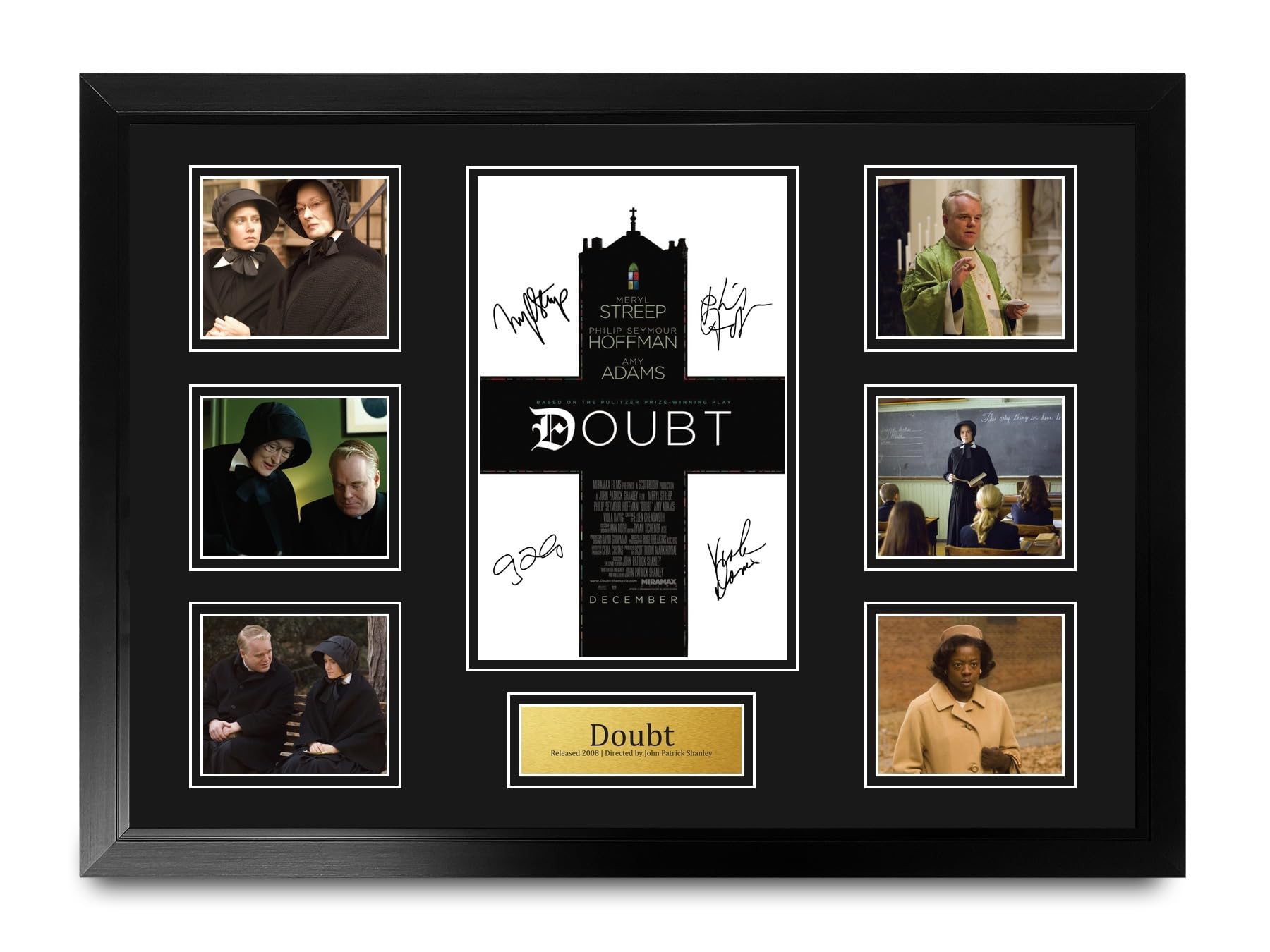 HWC Trading Doubt Podpisany Plakat Filmowy A2 Deluxe w Ramie