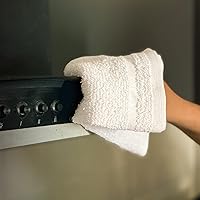 Vista 8 de ZUPERIA Paquete de 50 toallas de limpieza 100% de algodón (12 x 12 pulgadas), multiusos, altamente absorbentes, reutilizables, toallas de barra