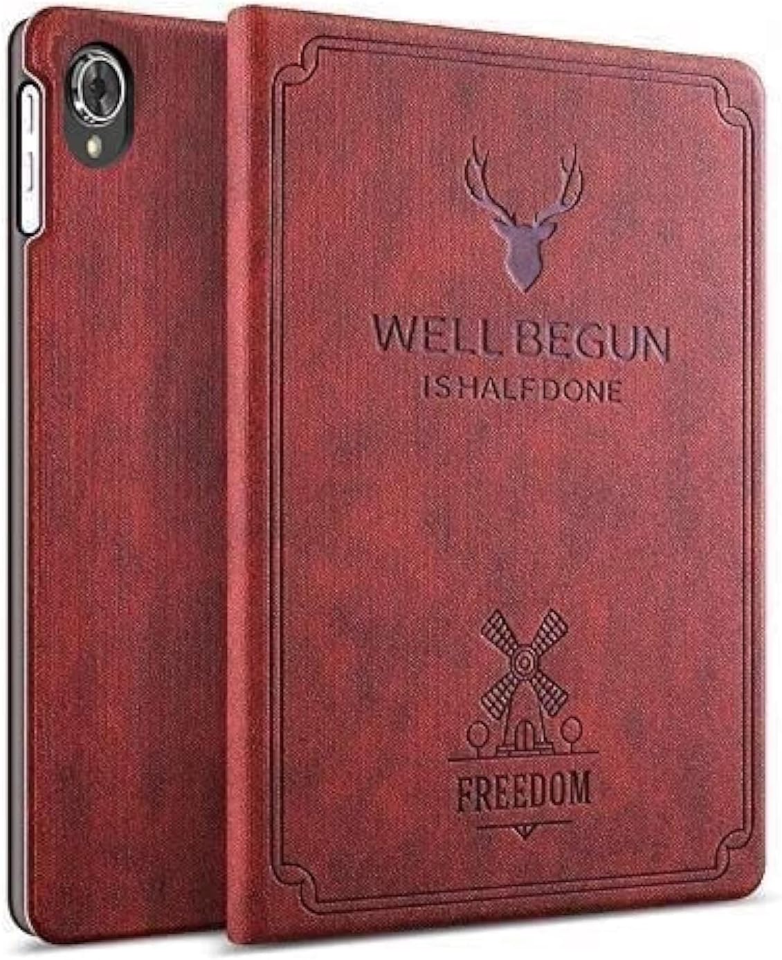 Custodia Cover In Pelle PU Per Lenovo Tab M10 FHD Plus 10.3 Pollici (TB-X606F/X), Slim Smart Case Con Design Cane, Leggera