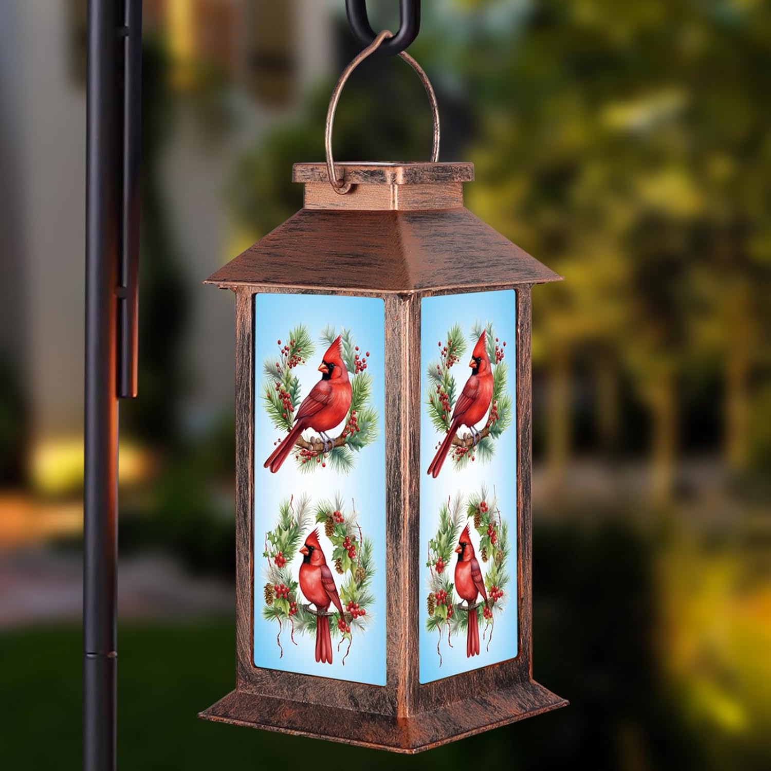 Solar Hanging Lanterns, Bronze, Cat Style, LED, Waterproof, Perfect for Outdoor Decor, Patio, Lawn, Porch