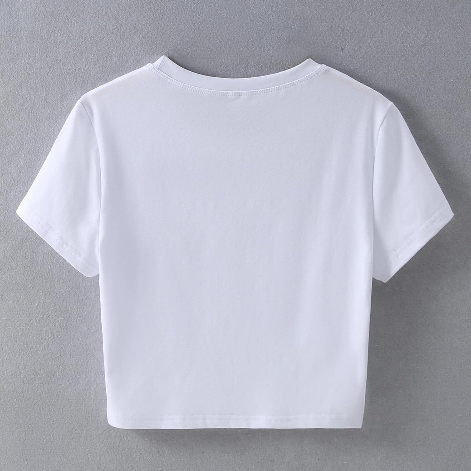 Y2k Baby Tee Shirts for Women Funny Letter Graphic Crop Tops Slim Fit Teen Girl Aesthetic Grunge T-Shirt - Image 5