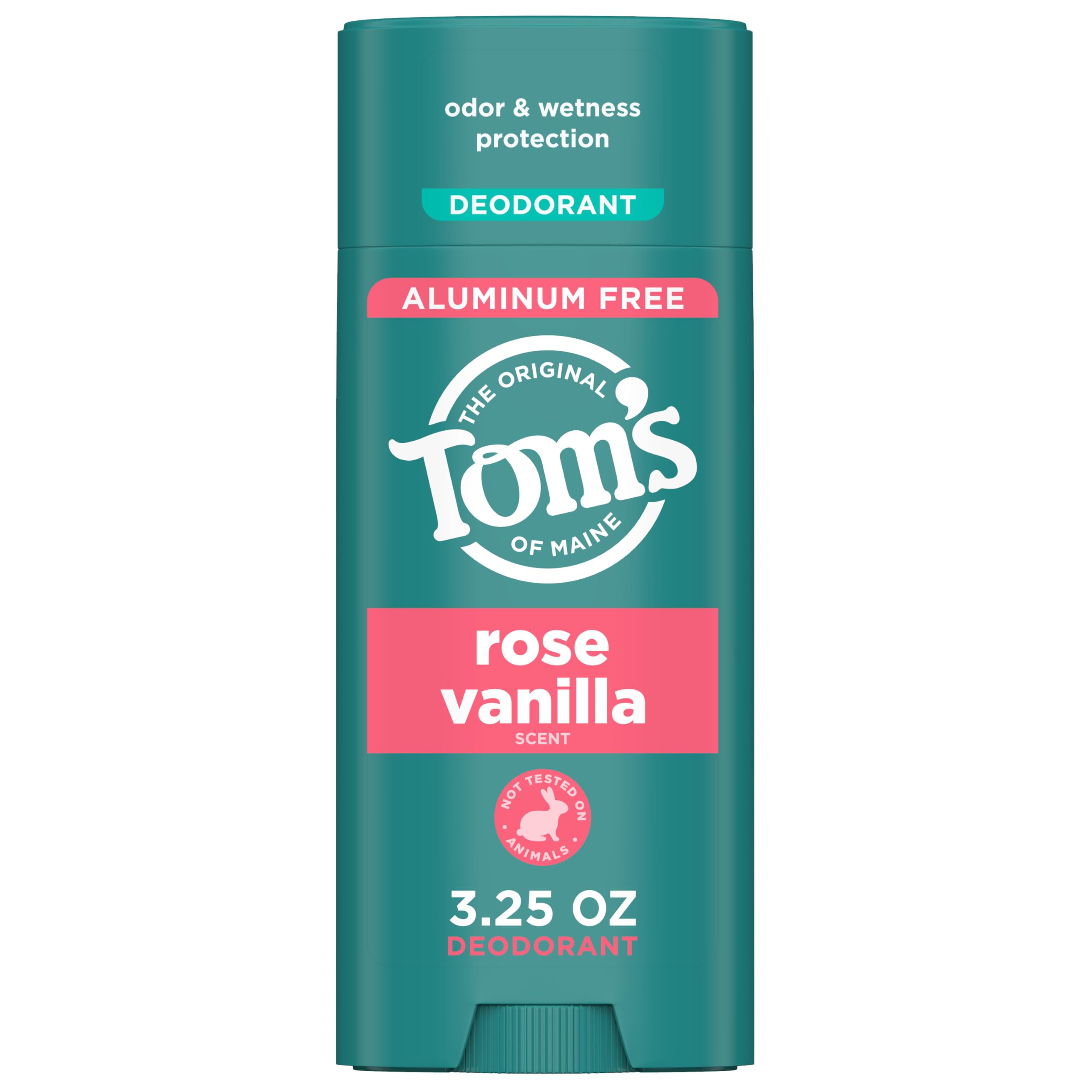 Tom's of MaineTom's of Maine Rose Vanilla Natural Deodorant without Aluminium for Women and Men, Transparent Application, Protection Against Bad Odour and Moisture, 100 ml (Pack of