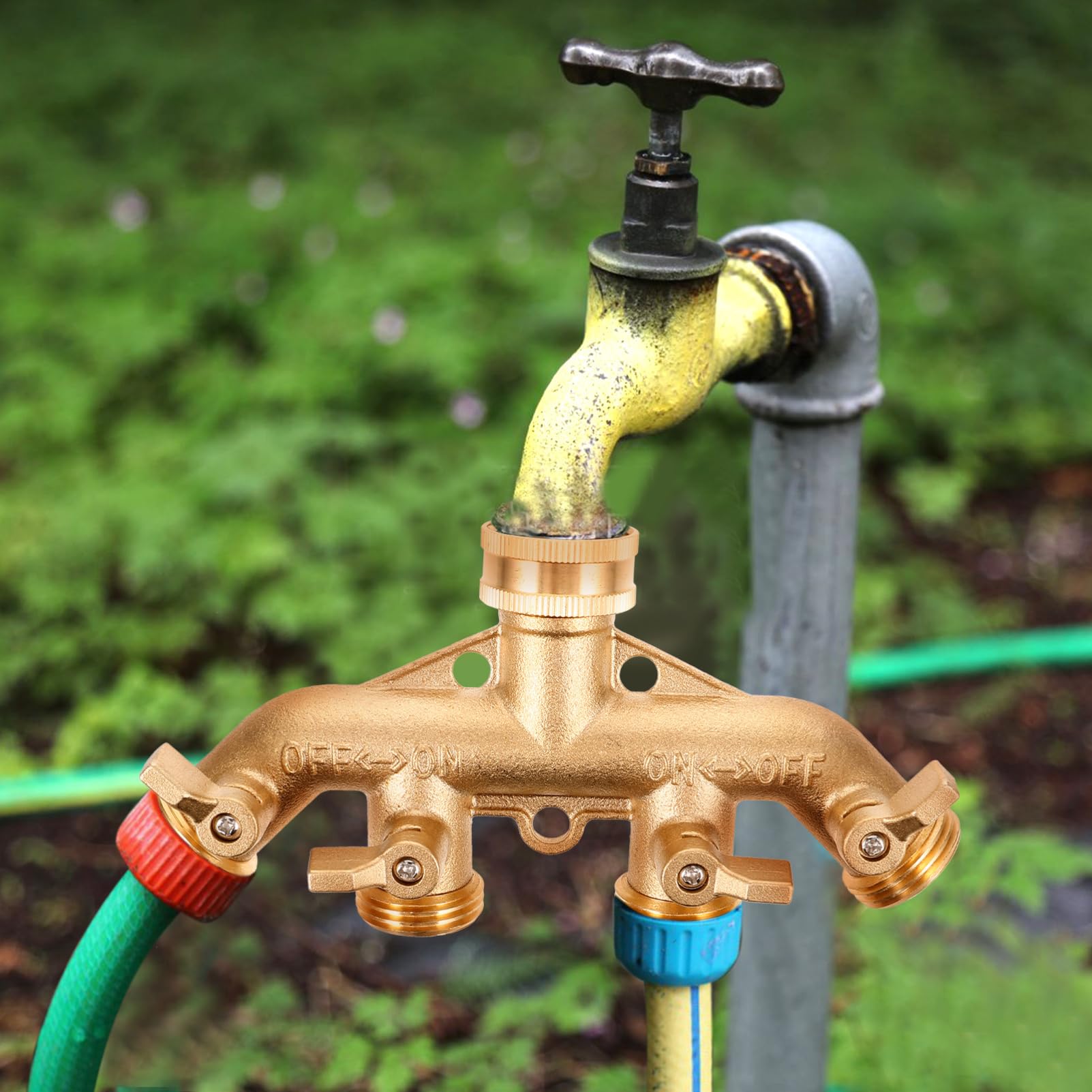 OSALADI 1Juego Divisor De Manguera De Jardín De Vías Ajustable Conector para Uso Doméstico