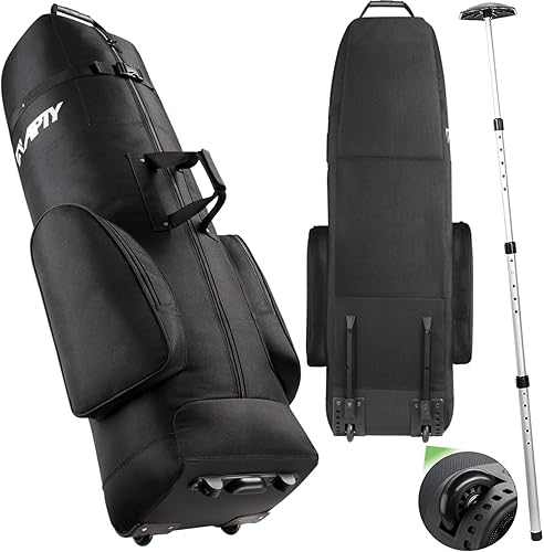 APTY Bolsa de viaje acolchada para club de golf con ruedas, funda para equipaje de golf para aerolíneas, Oxford 1200D resistente al desgaste, capa