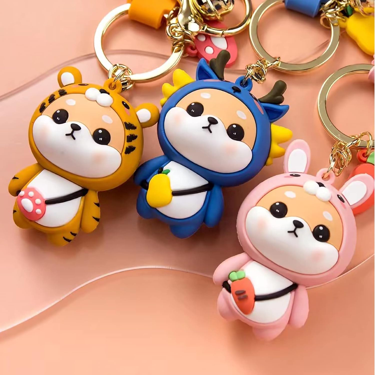 YOU WIZV Cute Keychain Kawaii Anime Keychains for Kids Backpack Charms Key Chain Accessory Friend Gift for Women Girl - Image 7