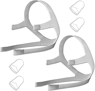 2Packs CPAP Headgear Compatible with Resmed Airfit F30, Airfit F30 Replacement Headgear with Stronger Vel-cro and Elasticity, Include 2PCS Headgear &4PCS Clips, Flexible Strap for Comfortable Fit & Seal- Large