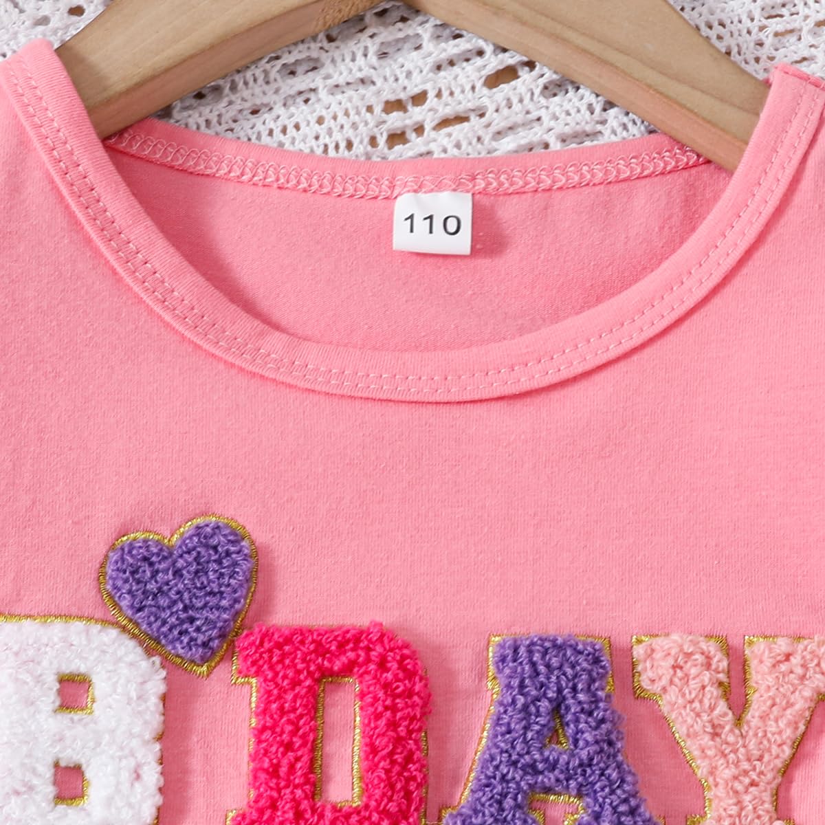 Conjunto de Cumpleaños para Niña Pequeña, Camiseta con Bordado de Letras+ Colorida Tutú Falda de Tul Vestidos de Cumpleaños para Niñas 1-6 Años