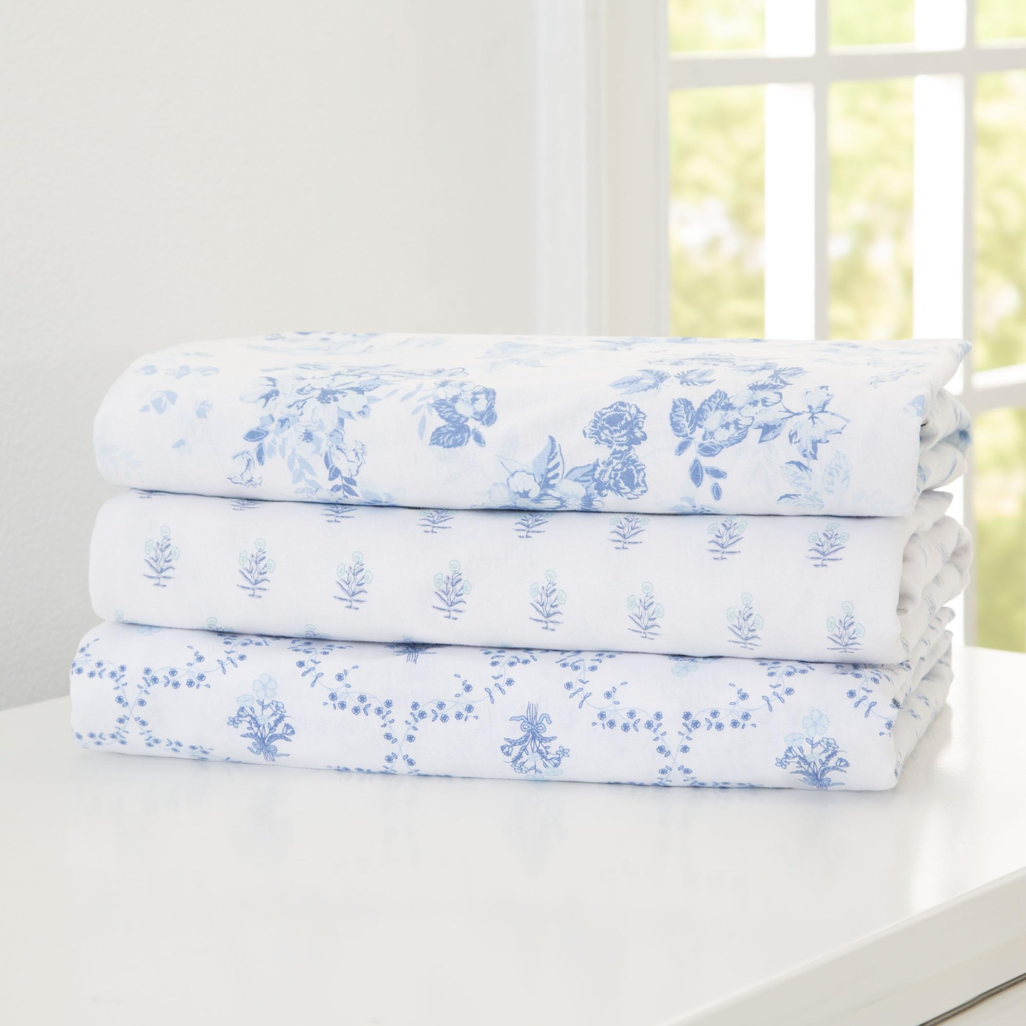 Organic Cotton Crib Sheets - 3 Pack, GOTS Certified -2 Organic Cotton Crib Sheets - 3 Pack, GOTS Certified -2