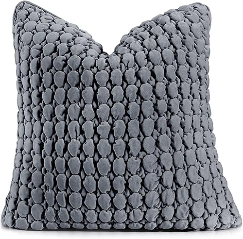 COCOPLOCEUS 1 funda de almohada europea bohemia de 24 x 24 pulgadas, fundas de almohada decorativas para casa de campo, fundas de cojín cuadradas de