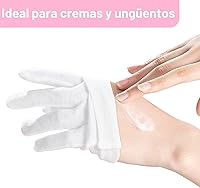 Vista 3 de COOLJOB Guantes 100% Algodón, 6 Pares de Guantes de Algodón Blanco para Manos Secas Hidratantes y Eccema, Loción Nocturna, Tratamiento de Sueño