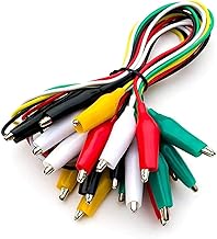 10 Pcs Alligator Clips Electrical with Wires, Preminum Crocodile Alligator Clips with Testing Probes Test Leads with Dual Ended Insulators Cable for Electric Circuit Connection, DIY School Experiments