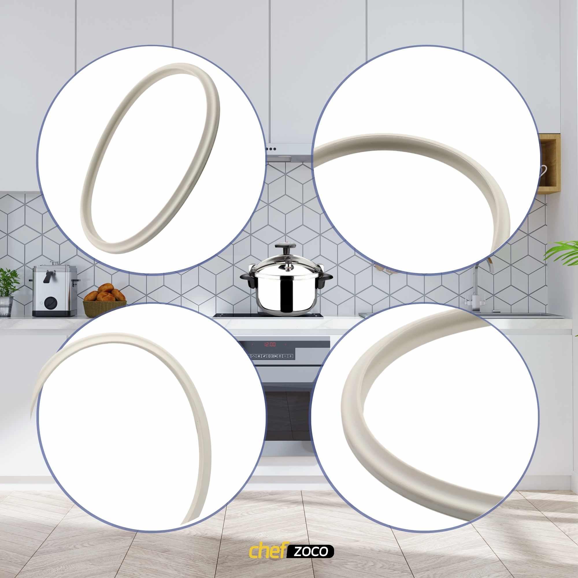 Junta de Silicona para Olla a Presión CHEFZOCO 22 cm Interno 24.5 cm Externo