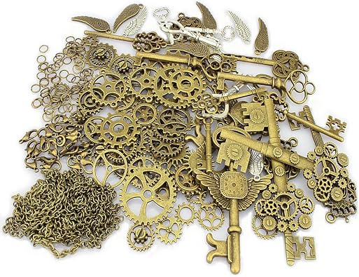 TM Antiqued Metal Skeleton Steampunk Watch Gear Cog Wheel Sets