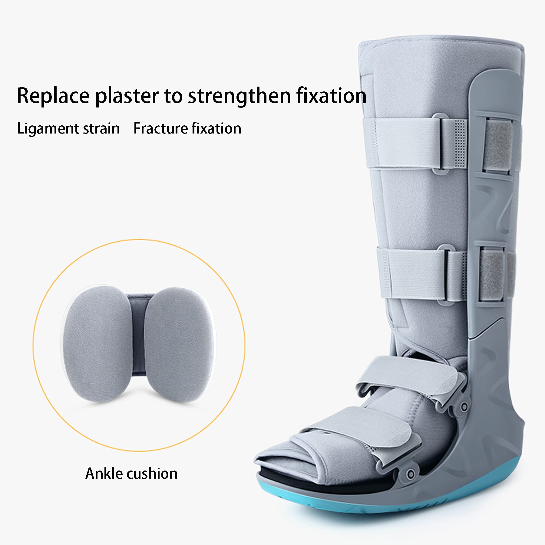 Bota Ortopédica para Lesiones Tobillo Tecnología para Lesiones Dedo Pie Tobillo Reduce Dolor Inflamación Perfil ​bajo Bota Ortopédica Médica para Caminante Protección Bota Curativa,Middle