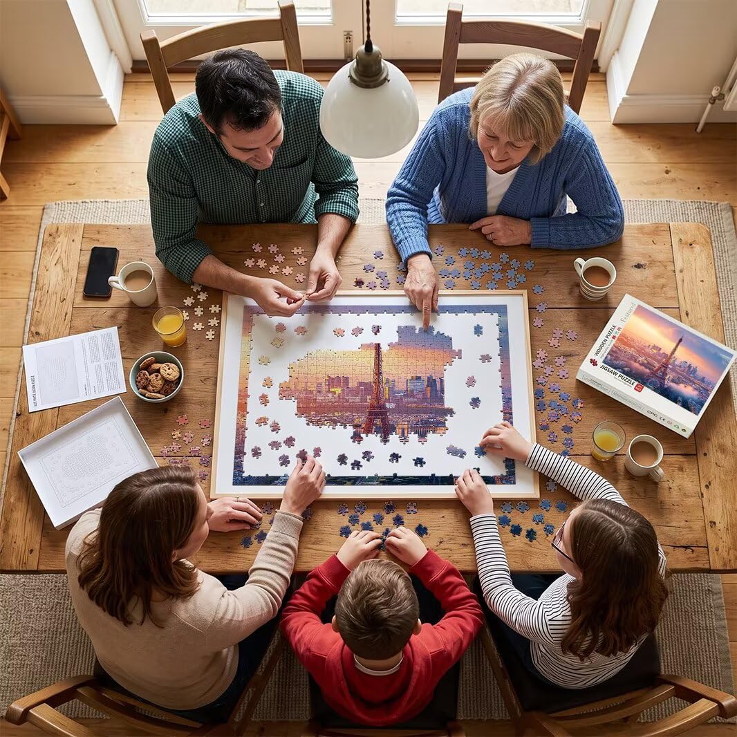 Puzzle 1000 Pezzi, Puzzle Parigi per Adulti, 70x50cm, Compact Box -4420