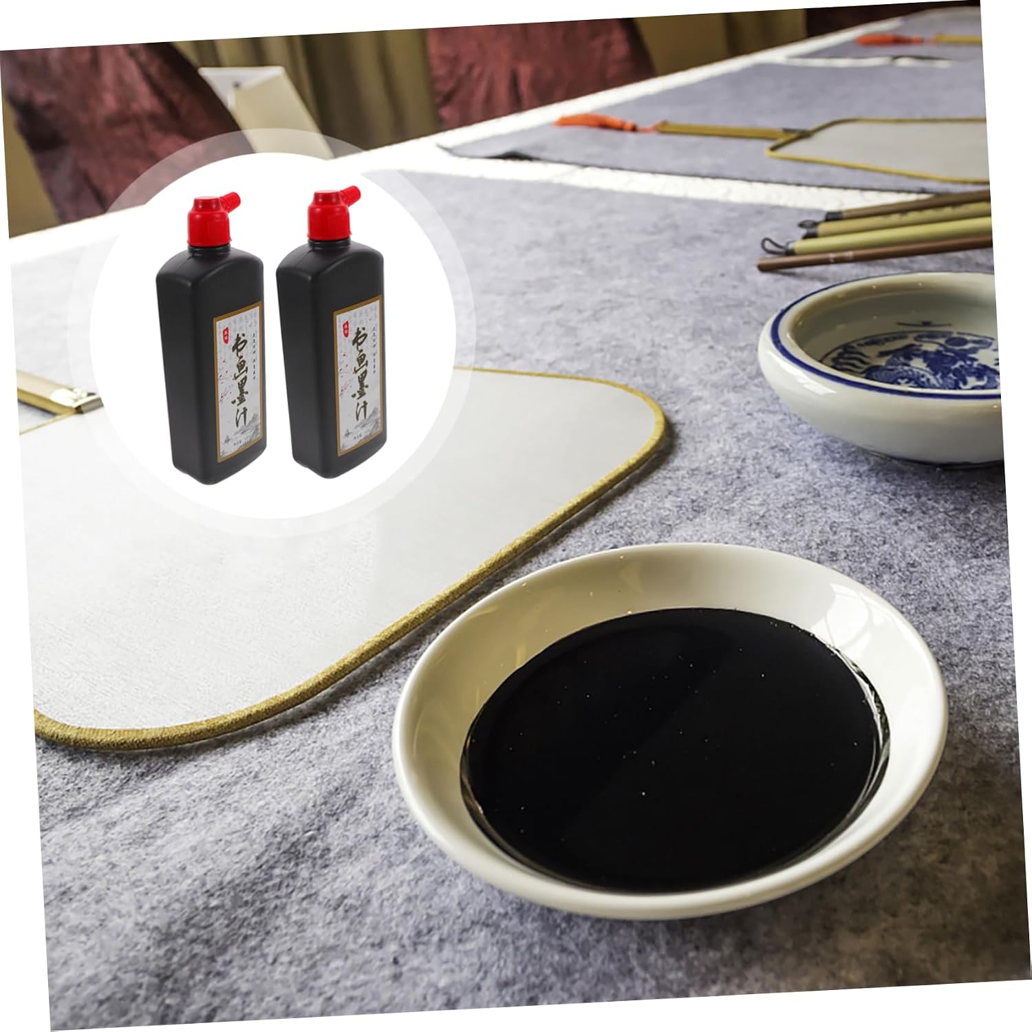 2pcs Natural Ink Calligraphy Paint Fragrant Ink for Invitations Cards Scrapbooking Decorations