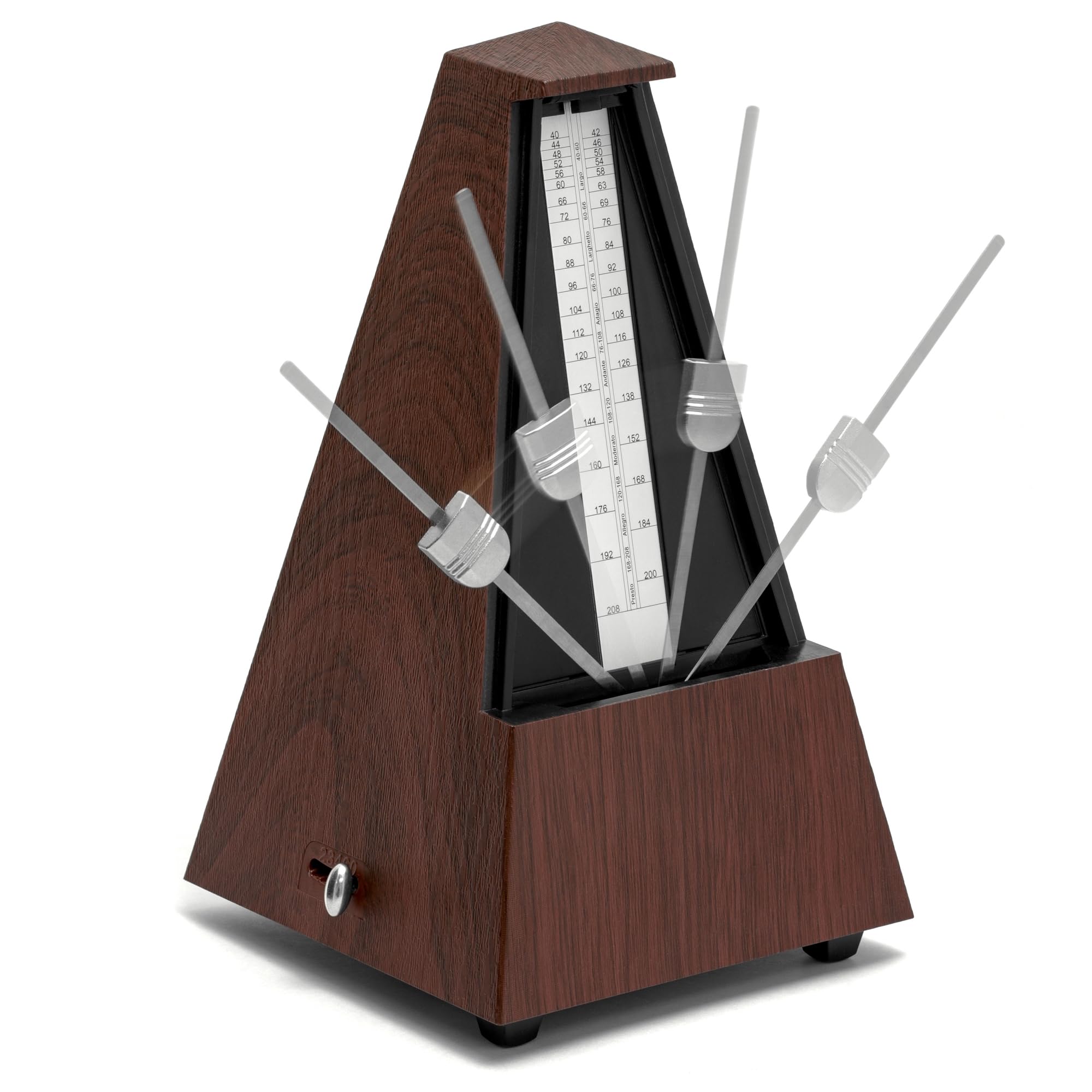 TIGER MET21-WD Metronom in Pyramidenform - Holz | Klassische Pyramide - Ideal für den Gebrauch mit Keyboards und Pianos