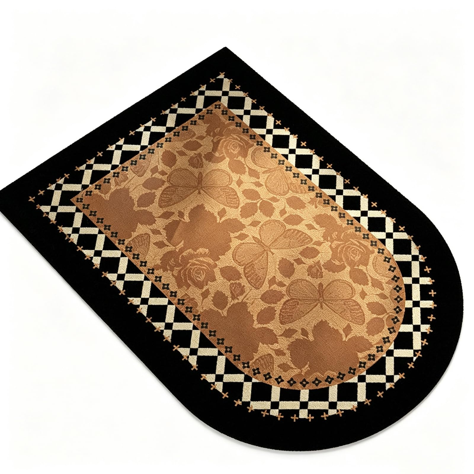 Generico Zerbino Ad Anello con Stile Vintage a Volta per Ingresso,Soggiorno E Letto,C,90x120cm(35x47inch)