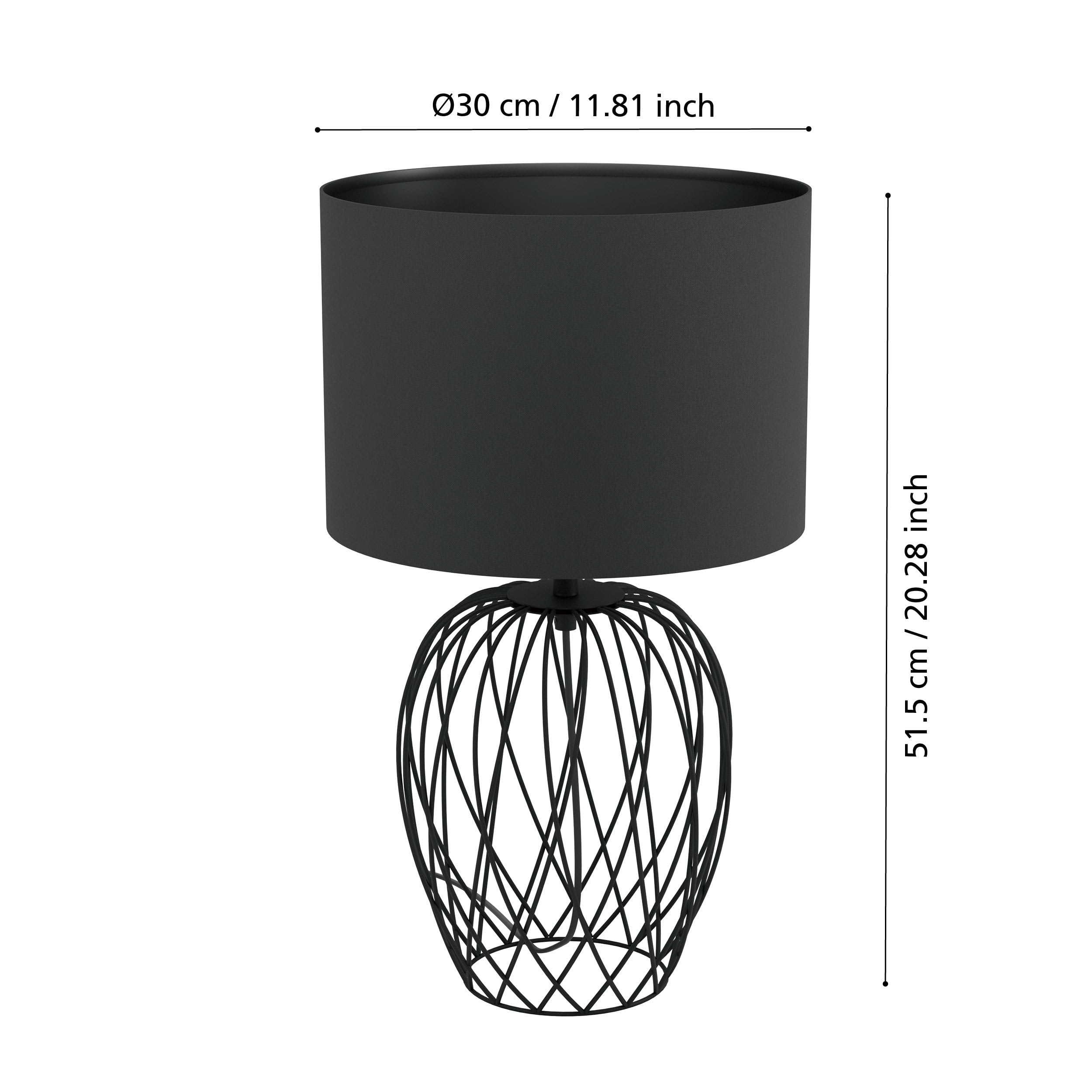 Eglo Lampe de chevet Nimlet, lampe de table style scandinave pour salon