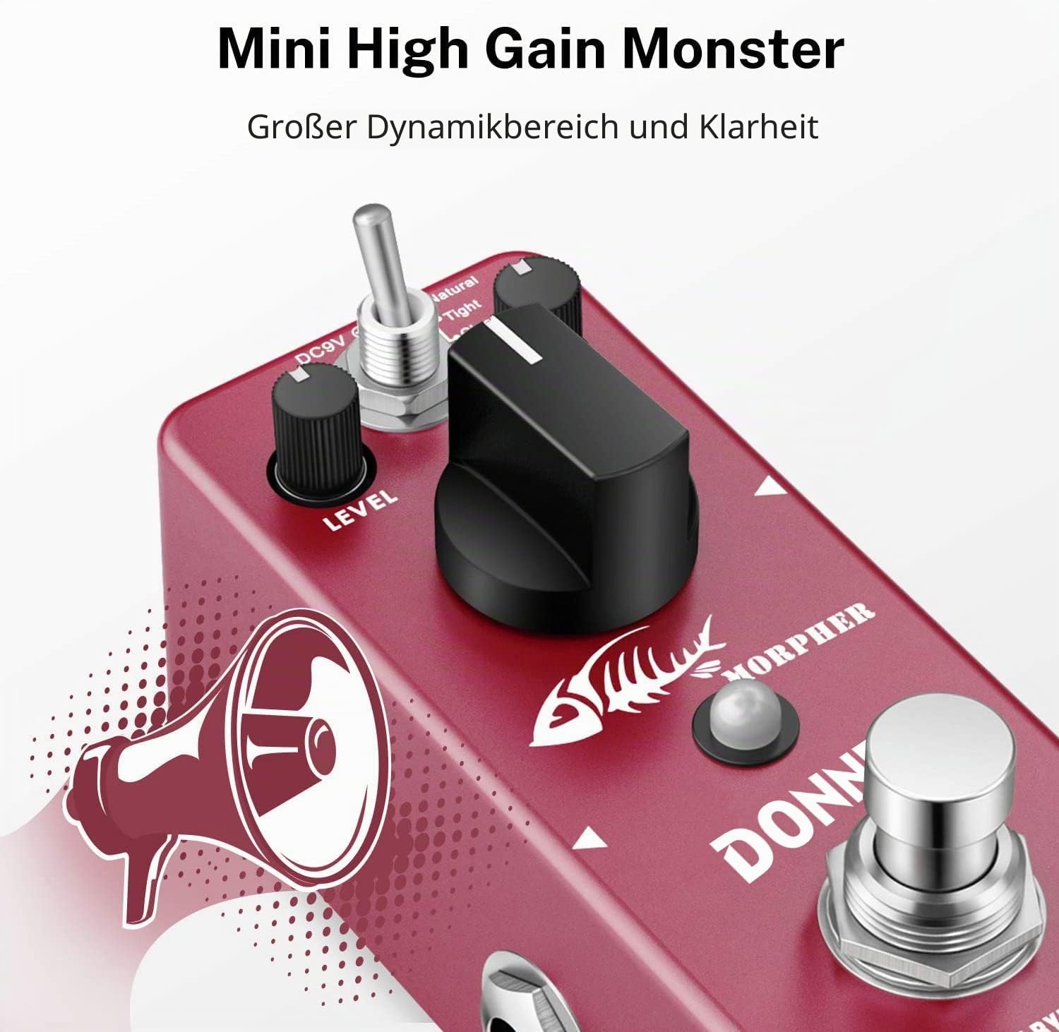Donner Morpher Distortion Gitarre Effektpedal True Bypass
