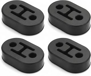 QWORK® 4 Stück Auto Auspuff Aufhänger 2 Loch Universal Gummi Auspuff Halterung Schalldämpfer für Meisten Auto