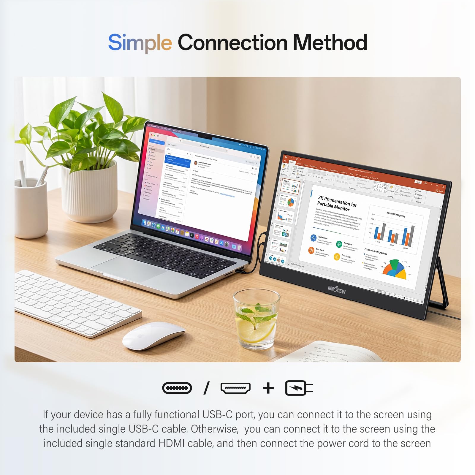 Amazon.co.jp: InnoView 15.6インチ ポータブルモニター 2K 2560×1440