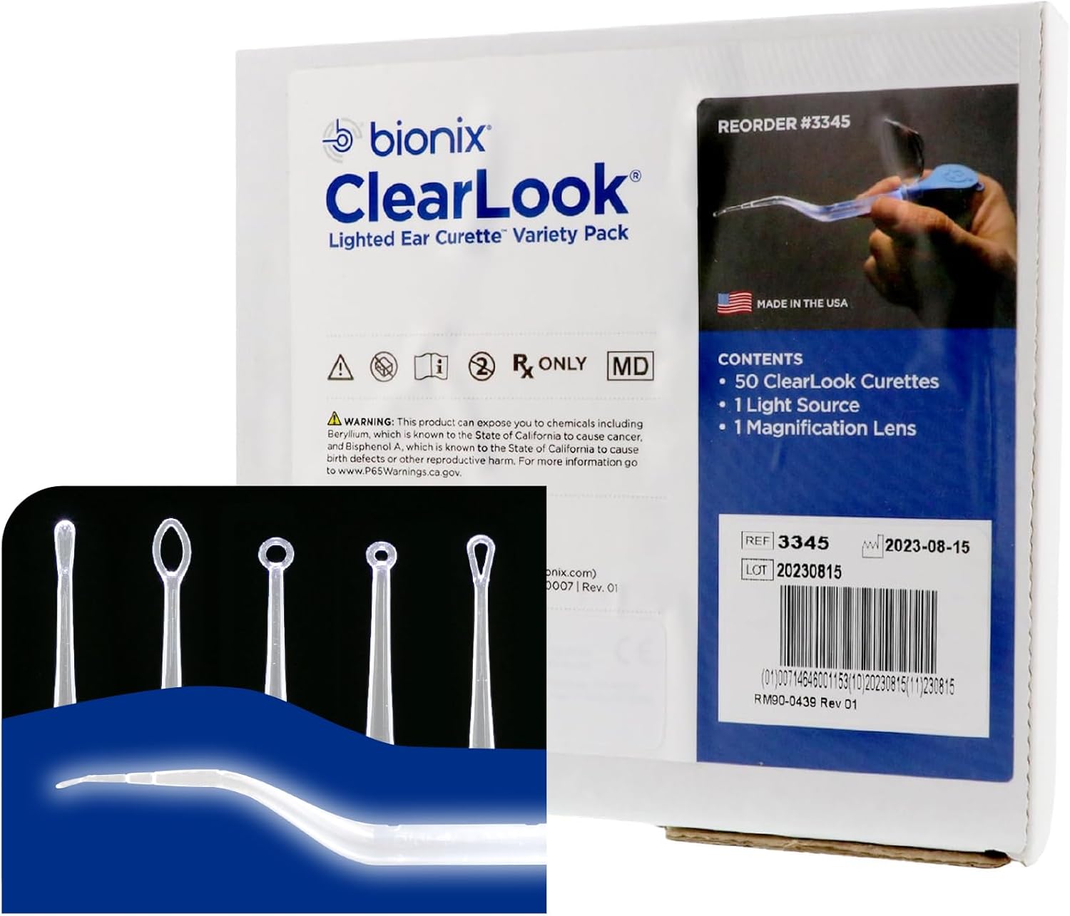 Bionix ClearLook Lighted Ear Curette Variety Pack