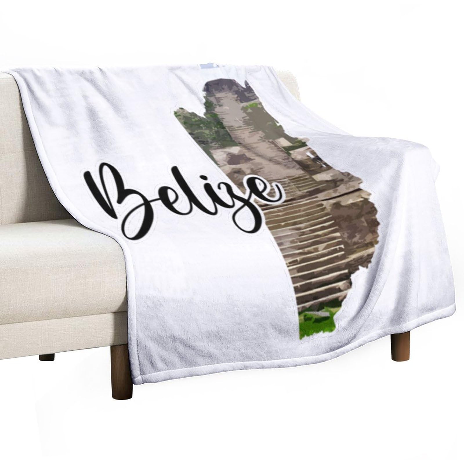 Couverture douce Belize plaid pelucheux contre le froid du canapé