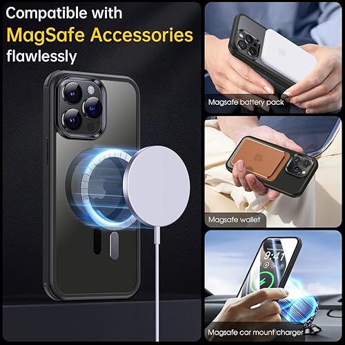 Miniatura 2 de Matekxy MagSafe - Funda para iPhone 15 Pro Max, protección de grado militar, protector de pantalla de vidrio templado integrado con protector de