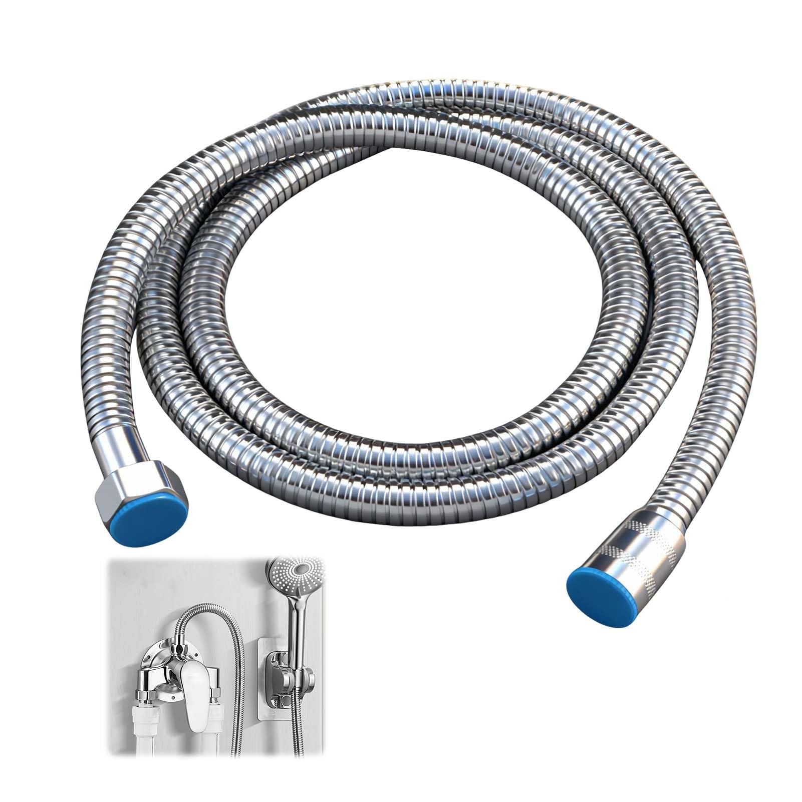 1M Shower Head Hose, Universal Stainless Steel Shower Hose for Bath Taps Flexible Design Anti Kink and Leakproof Easy DIY Replacement, for Bath, Shower Replacement