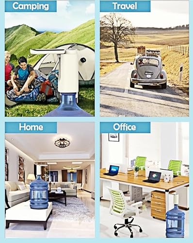 Miniatura 7 de Dispensador de agua para botellas de 5 galones, bomba de agua potable de 5 galones, carga USB, dispensador de agua eléctrico de 5 galones, fácil de