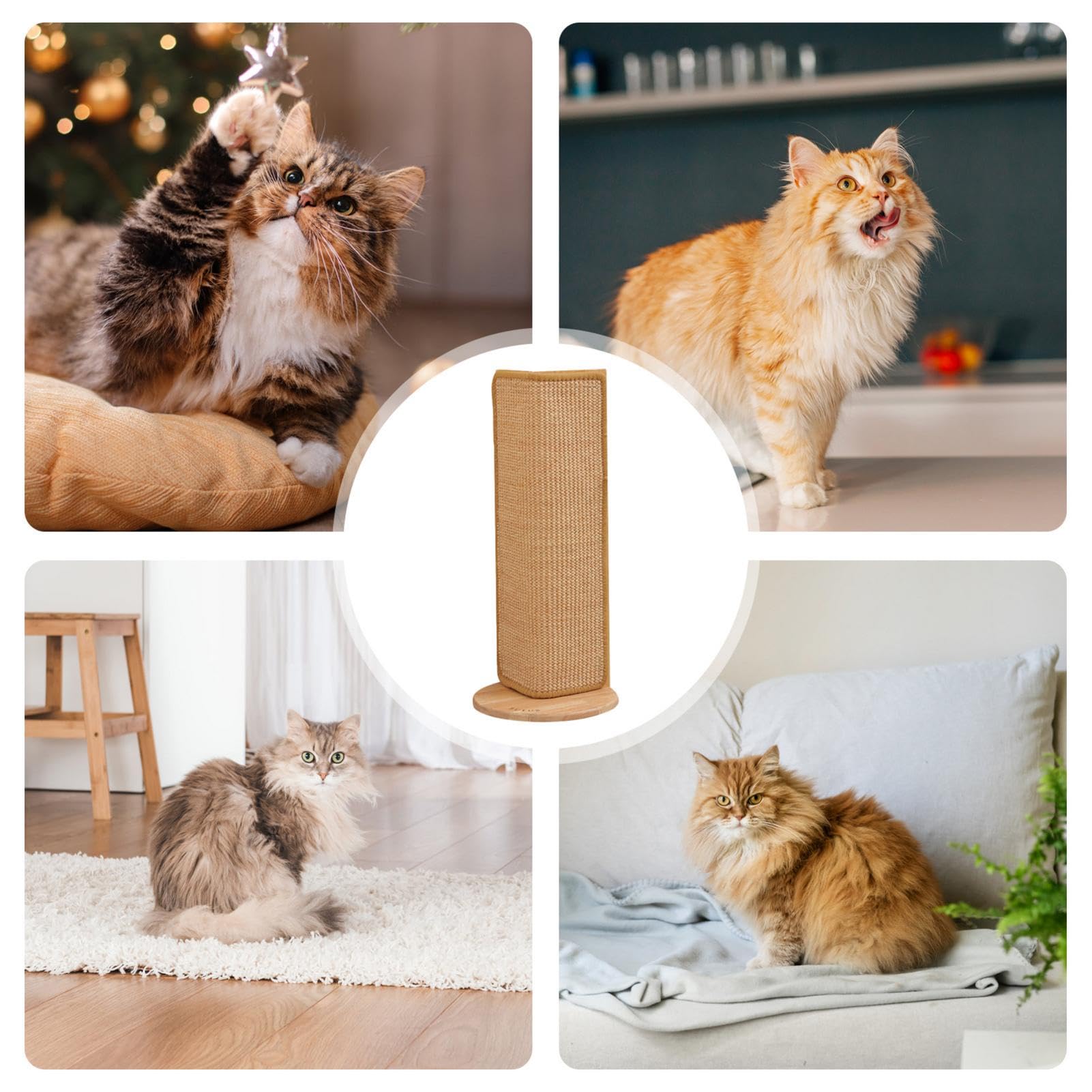 Tiragraffi angolare per gatti, in sisal, tappetino multiuso per animali | domestici, resistente all'usura, per giocare e rilassarsi