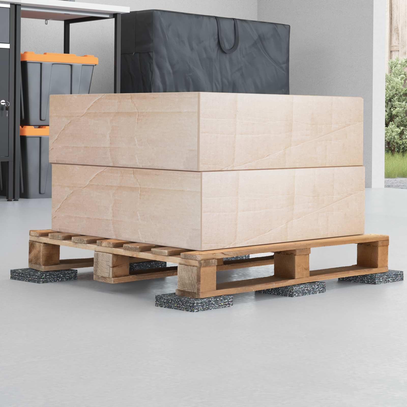 Rotolo di granulato di gomma, nero, 2000 x 12 x 0,3 cm, materiale elastico resistente, antiscivolo, per ufficio, casa, fai da te, per organizzare e fissare documenti