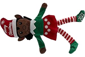 Adorable Dark Skin Tone Girl Personalized Christmas Elf