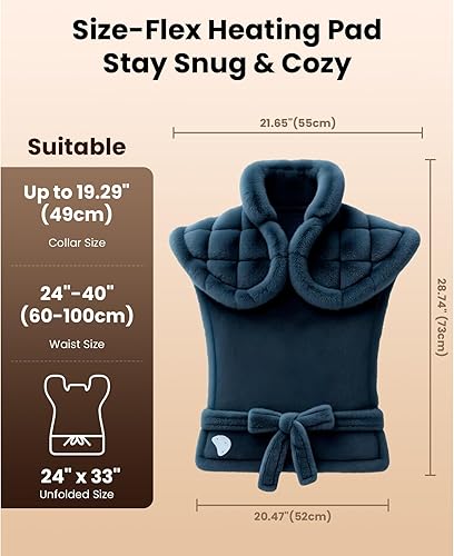 Miniatura 6 de Bob and Brad Almohadilla térmica para aliviar el dolor de espalda, elegible por la FSA, almohadilla térmica eléctrica elegible para HSA para cuello,
