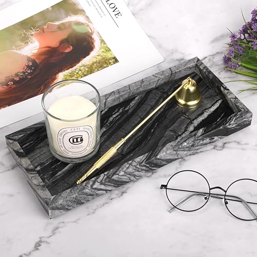 Miniatura 112 de Bandeja de tocador de baño de mármol, bandeja de tocador de lujo natural para el hogar, cocina, baño, bandeja decorativa de piedra para encimera