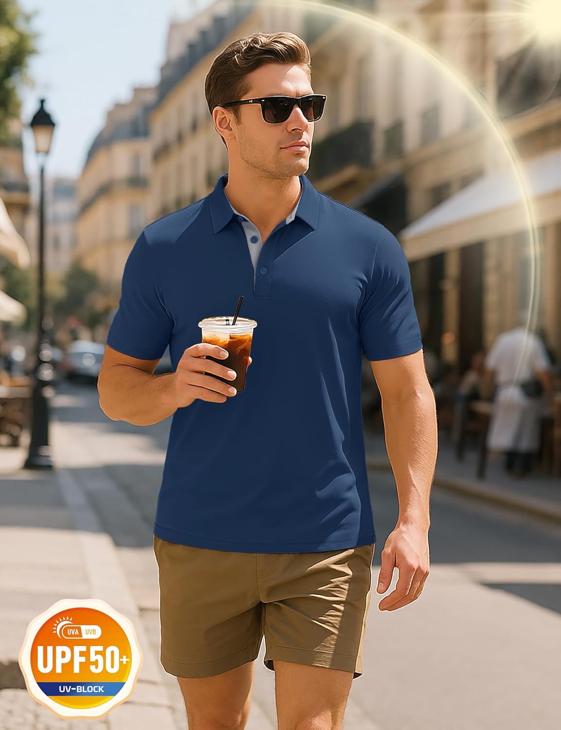 MAGCOMSEN Men's Polo Shirts Short Sleeve UPF 50+ Dry Fit Performance Golf Shirts Casual Athletic Collared Shirt - Image 3