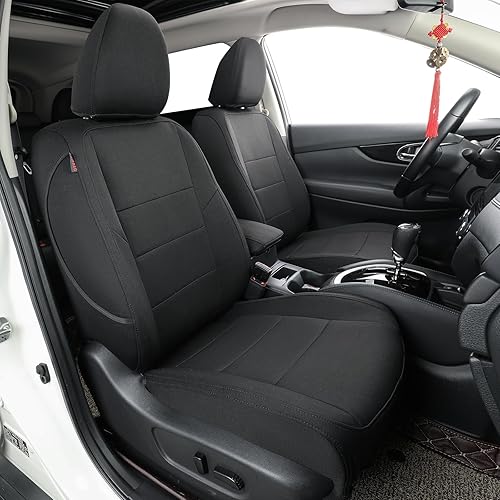 coverdream Fundas de asiento personalizadas compatibles con determinados modelos Nissan Rogue Regular 2021 2022 2023 (negro, juego completo)