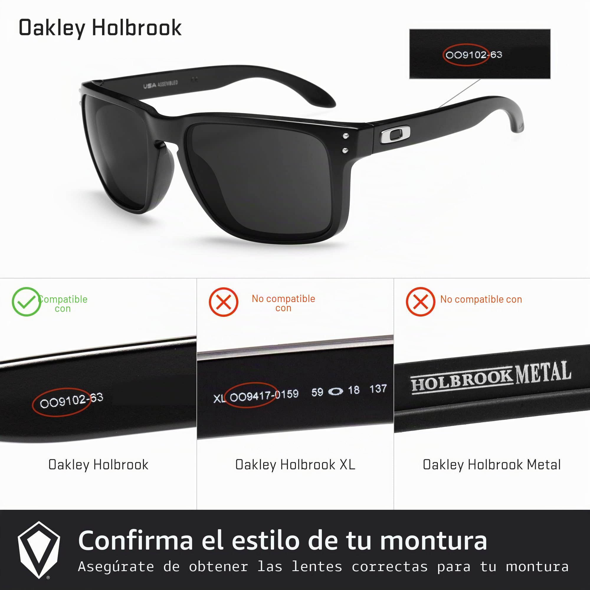 Revant Lentes de reemplazo compatibles con Oakley Holbrook OO9102 | Compatible con OO9102, Polarizado disponible, 100 % protección UV, Resistente a impactos y arañazos, Ajuste preciso
