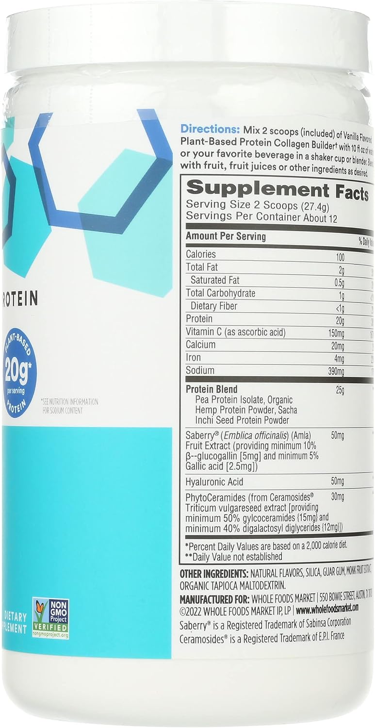 365 by Whole Foods Market Vanilla Protein Plant Based Collagen Builder