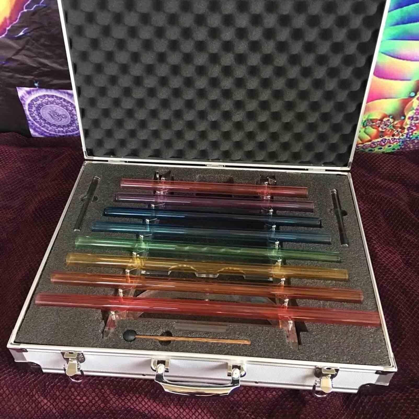 Crystal Harp 8 Note Quartz Crystal Singing Harp Including Alumina Carrry Case Healing Musical Instrument For Sound Therapy