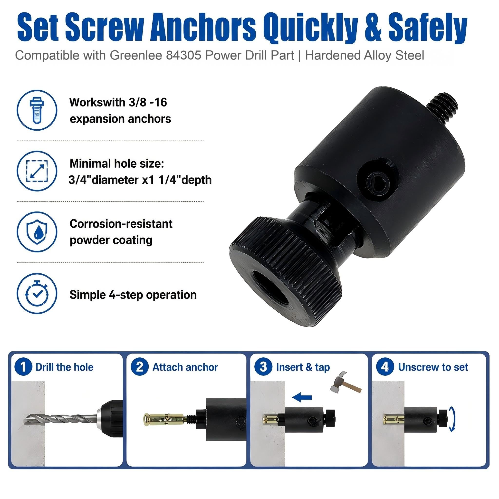 Screw Anchor Expander Replace 870 For Greenlee For Anchor 84305