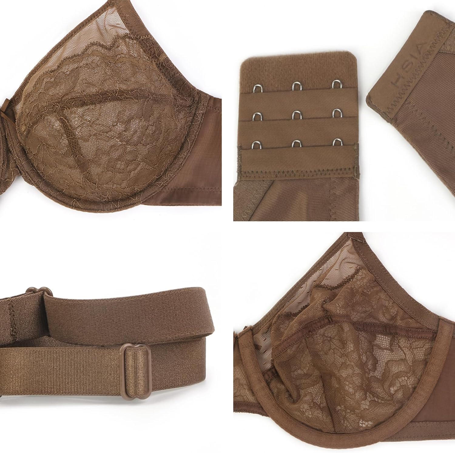 HSIA Minimizer Bras for Women Enchante Full Coverage Underwire Bras Plus Size Lifting Floral Lace Bra for Heavy Breast - Image 5