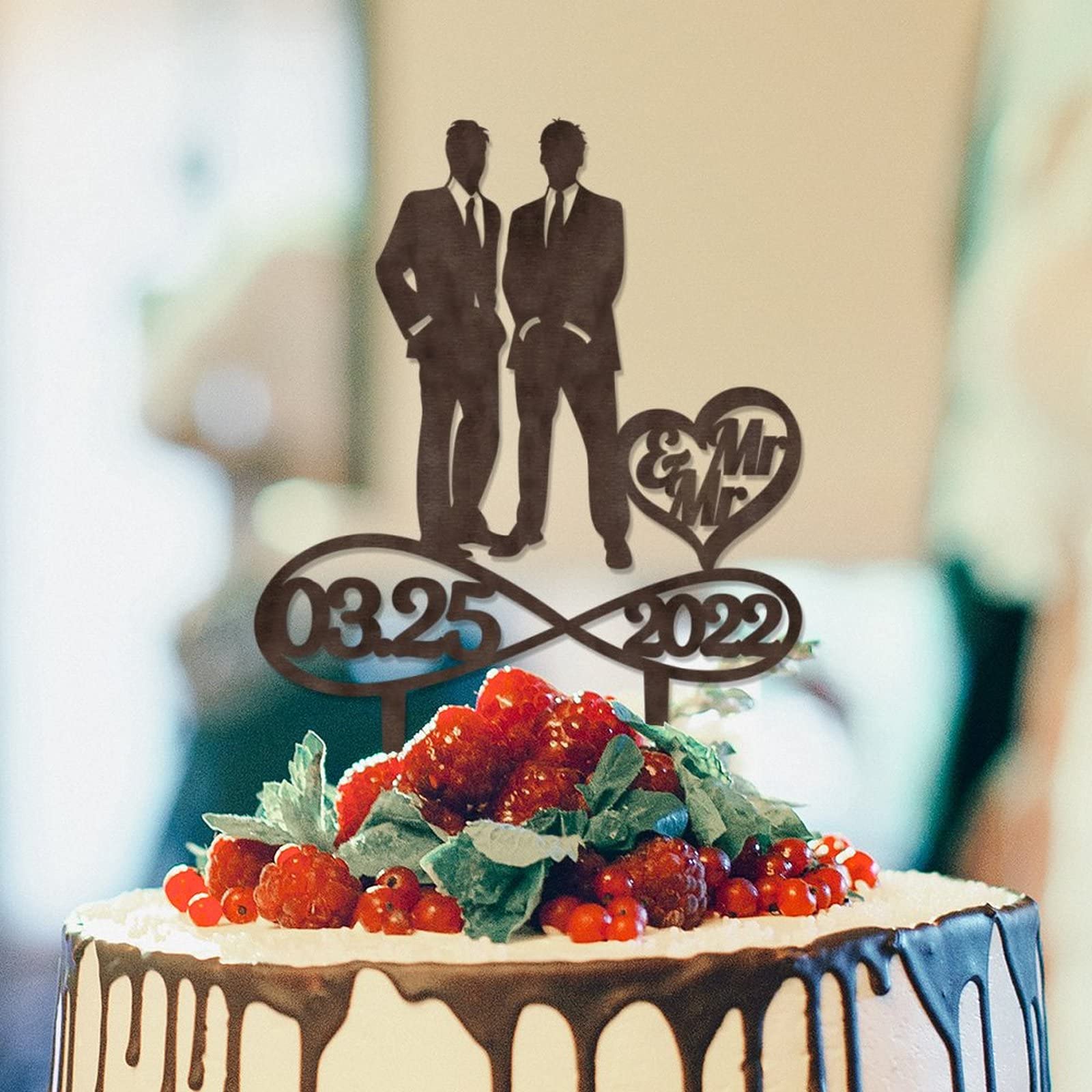 Buy Groom Silhouette Gay Wedding Cake Topper Gay Same Sex LGBT Cake