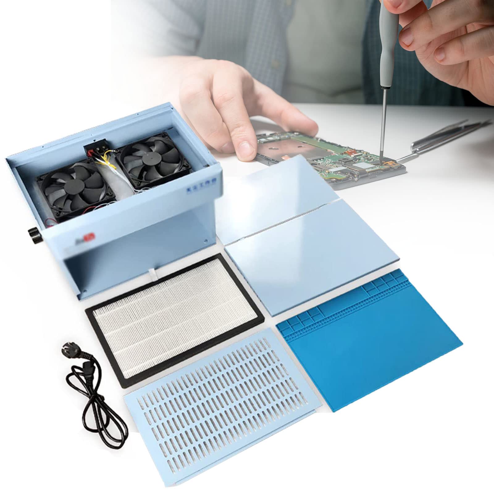 Laminar Flow Cabinet,110V 220V 750 Ma Saubere Bank Vertikaler Laminarflusshaube,LuftströMungs -Sauberes Bench Workstationstisch,Staubfreier Arbeitsteuer FüR Telefonlcd Reparatur