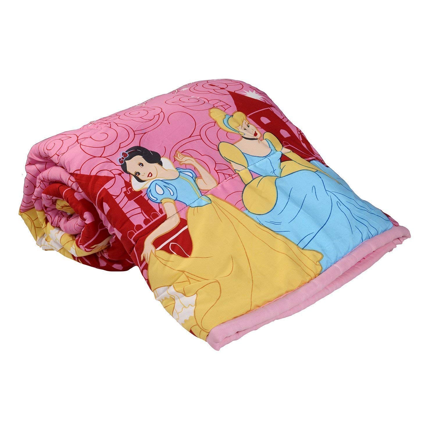 WONDERLOOK Ac Blanket/Dohar, Fabric - Micro Polyester All-Weather 120 GSM Printed Lightweight, Size -54X84 Inches - Multi Col. Cartoon Kids (B-Doll-P, Double)