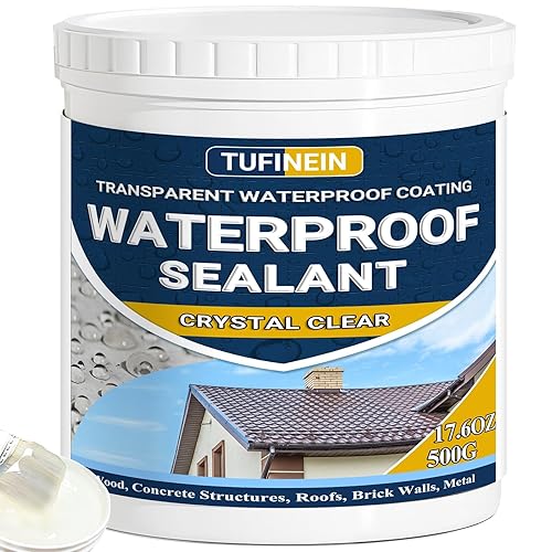 Miniatura 8 de Sellador Impermeable 70oz Transparente, TUFINEIN Revestimiento Impermeable Transparente a Base de Agua Agente Invisible Techos, Paredes, Jardín,
