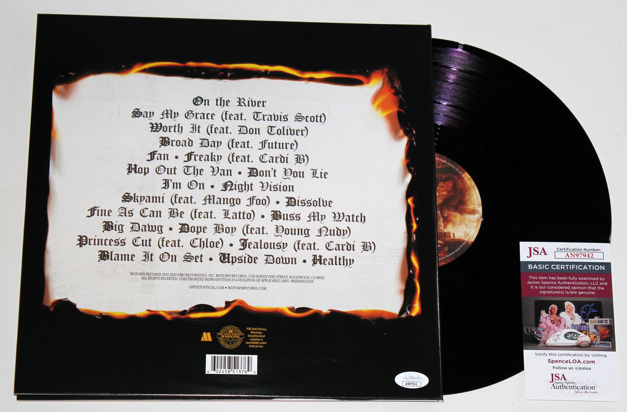 Offset Signed Set It Off Album LP Vinyl Record w/JSA COA at Offset Signed Set It Off Album LP Vinyl Record w/JSA COA at