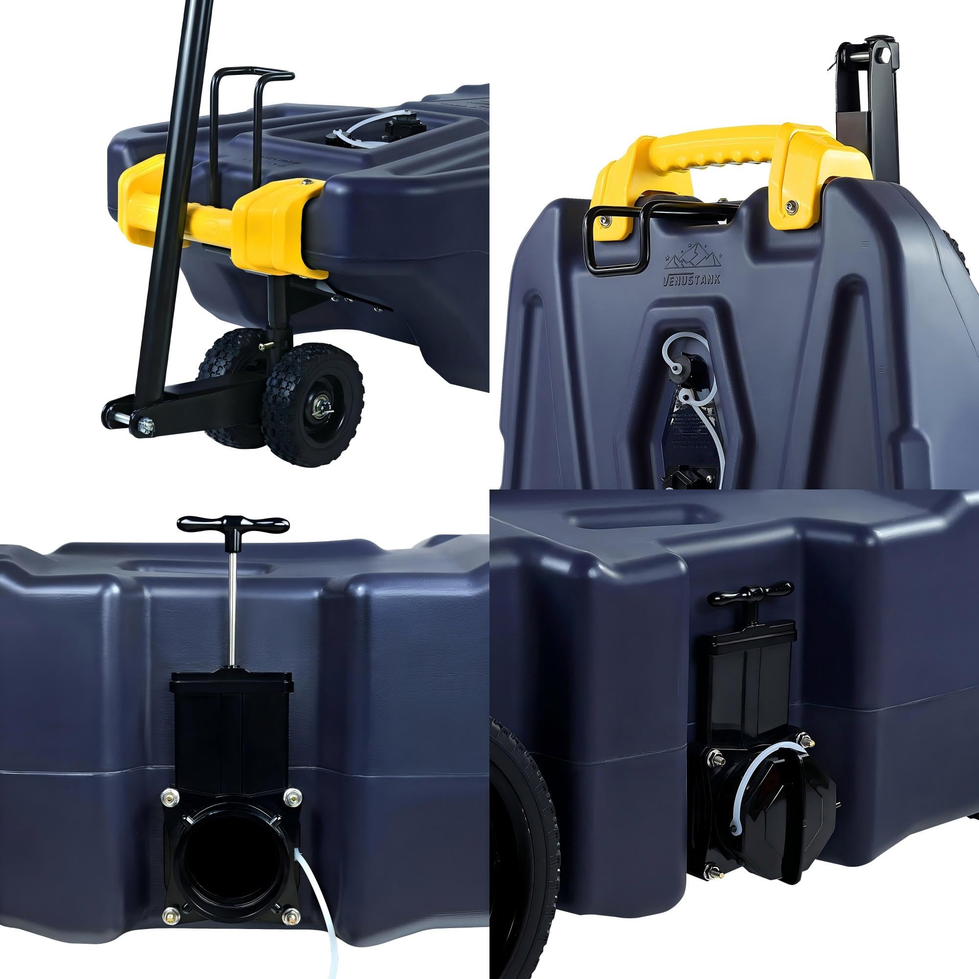Amazon.com: Venustank 39 Gallon RV Portable Waste Tank 4 Wheel