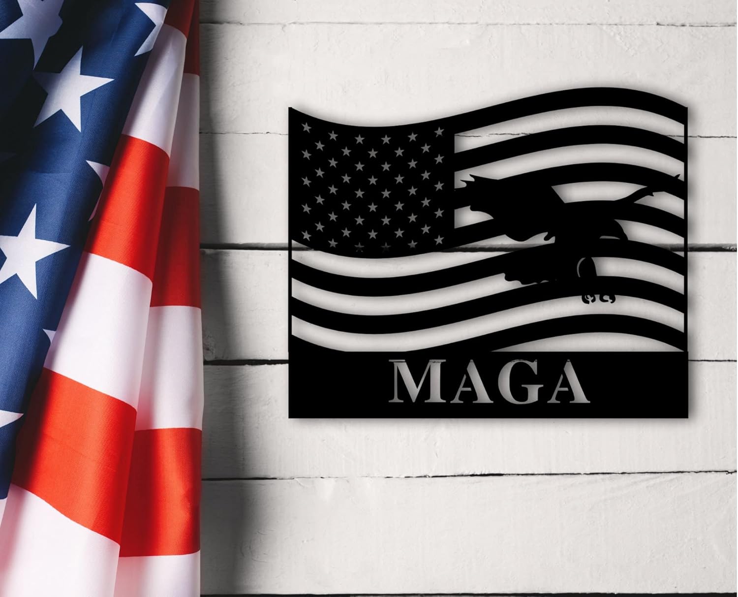 Metal American Flag, Patriotic Wall Art,